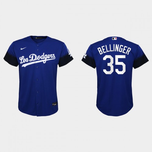 Los Angeles Los Angeles Dodgers #35 Cody Bellinger Nike Youth 2021 City Connect MLB Jersey Royal Youth