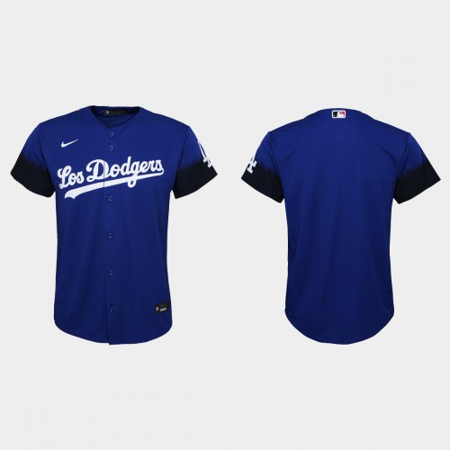 Los Angeles Los Angeles Dodgers Nike Youth 2021 City Connect MLB Jersey Royal Youth
