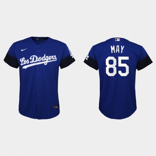 Los Angeles Los Angeles Dodgers #85 Dustin May Nike Youth 2021 City Connect MLB Jersey Royal Youth