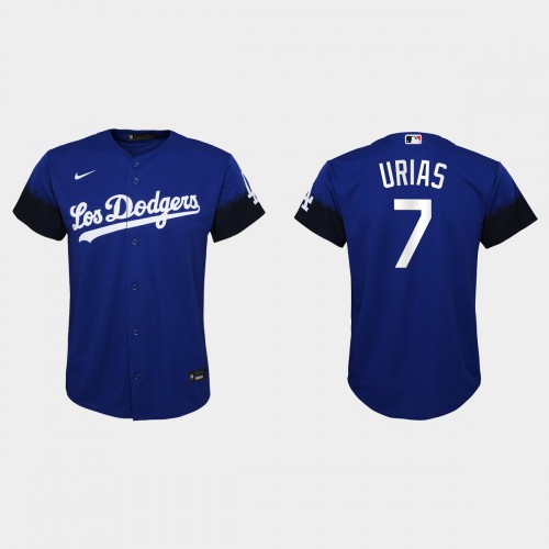 Los Angeles Los Angeles Dodgers #7 Julio Urias Nike Youth 2021 City Connect MLB Jersey Royal Youth