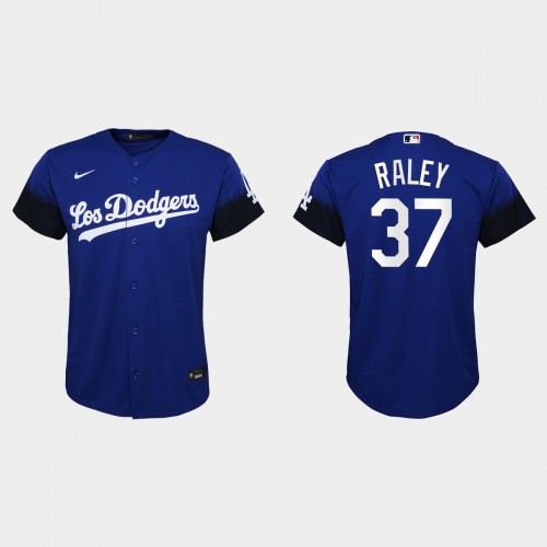 Los Angeles Los Angeles Dodgers #37 Luke Raley Nike Youth 2021 City Connect MLB Jersey Royal Youth