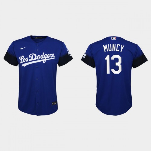 Los Angeles Los Angeles Dodgers #13 Max Muncy Nike Youth 2021 City Connect MLB Jersey Royal Youth