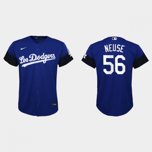 Los Angeles Los Angeles Dodgers #56 Sheldon Neuse Nike Youth 2021 City Connect MLB Jersey Royal Youth
