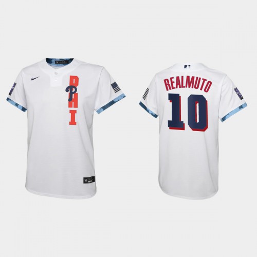 Philadelphia Philadelphia Phillies #10 JT Realmuto Youth 2021 Mlb All Star Game White Jersey Youth