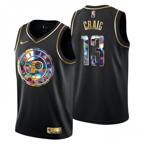 Indiana Indiana Pacers #13 Torrey Craig Men’s Golden Edition Diamond Logo 2021/22 Swingman Jersey – Black Men’s->indiana pacers->NBA Jersey