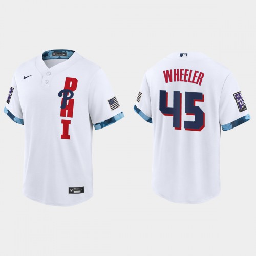 Philadelphia Philadelphia Phillies #45 Zack Wheeler 2021 Mlb All Star Game Fan’s Version White Jersey Men’s