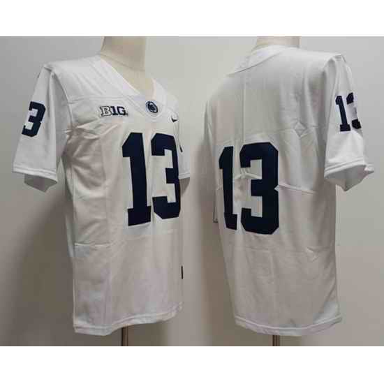 Men Penn State Nittany Lions #13 Kaytron Allen White College Football Jersey->penn state nittany lions->NCAA Jersey