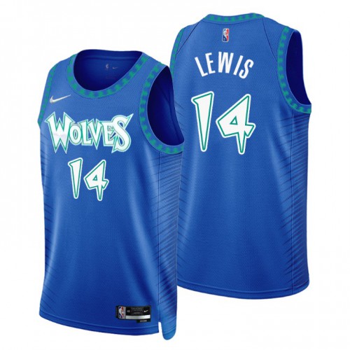 Minnesota Minnesota Timberwolves #14 Matt Lewis Men’s Nike Royal 2021/22 Swingman NBA Jersey – City Edition Men’s->minnesota timberwolves->NBA Jersey