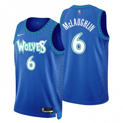 Minnesota Minnesota Timberwolves #6 Jordan McLaughlin Men’s Nike Royal 2021/22 Swingman NBA Jersey – City Edition Men’s->minnesota timberwolves->NBA Jersey