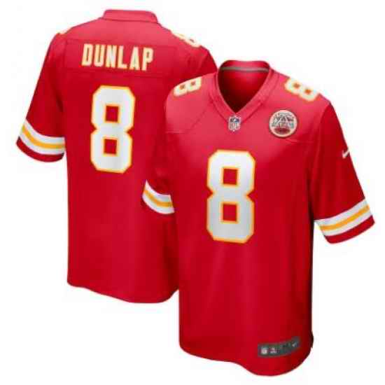 Men Nike Carlos Dunlap Red Kansas City Chiefs #8??Home Stitched Jersey