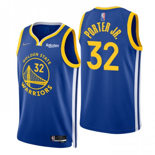 Nike Golden State Warriors #32 Otto Porter Jr. Royal Men’s 2021-22 NBA 75th Anniversary Diamond Swingman Jersey – Icon Edition Men’s->golden state warriors->NBA Jersey