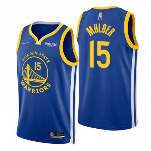 Nike Golden State Warriors #15 Mychal Mulder Royal Men’s 2021-22 NBA 75th Anniversary Diamond Swingman Jersey – Icon Edition Men’s->golden state warriors->NBA Jersey