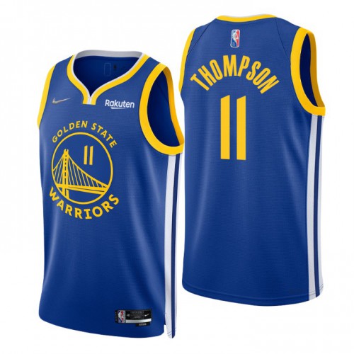 Nike Golden State Warriors #11 Klay Thompson Royal Men’s 2021-22 NBA 75th Anniversary Diamond Swingman Jersey – Icon Edition Men’s->golden state warriors->NBA Jersey