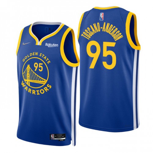 Nike Golden State Warriors #95 Juan Toscano-Anderson Royal Men’s 2021-22 NBA 75th Anniversary Diamond Swingman Jersey – Icon Edition Men’s->golden state warriors->NBA Jersey