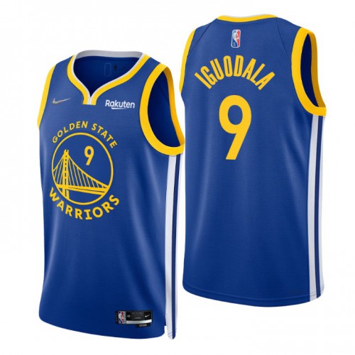 Nike Golden State Warriors #9 Andre Iguodala Royal Men’s 2021-22 NBA 75th Anniversary Diamond Swingman Jersey – Icon Edition Men’s->golden state warriors->NBA Jersey