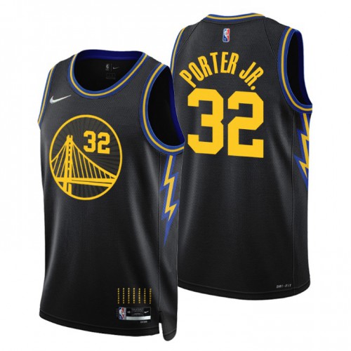 Golden State Golden State Warriors #32 Otto Porter Jr. Men’s Nike Black 2021/22 Swingman NBA Jersey – City Edition Men’s->golden state warriors->NBA Jersey