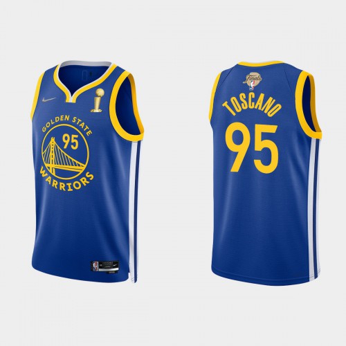 Golden State Golden State Warriors #95 Juan Toscano-Anderson Men’s Nike Blue 2021-22 NBA Finals Champions Swingman Jersey Men’s->golden state warriors->NBA Jersey