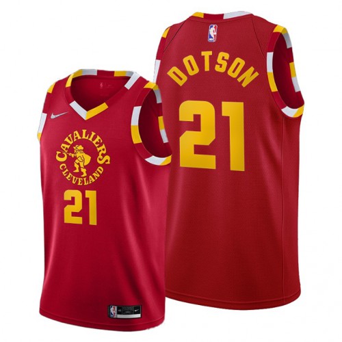 Cleveland Cleveland Cavaliers #21 Damyean Dotson Women’s 2021-22 City Edition Red NBA Jersey Womens->women nba jersey->Women Jersey