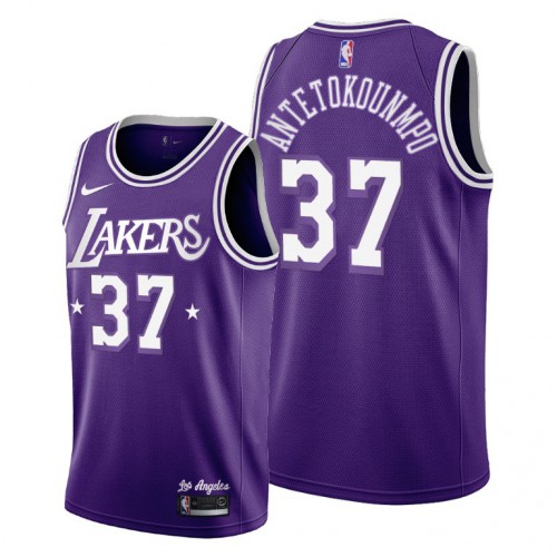 Los Angeles Los Angeles Lakers #37 Kostas Antetokounmpo Women’s 2021-22 City Edition Purple NBA Jersey Womens->women nba jersey->Women Jersey