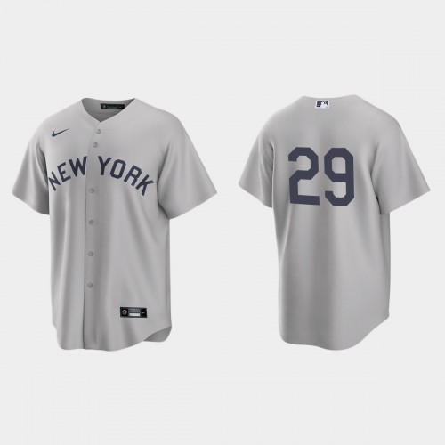 New York New York Yankees #29 Gio Urshela Men’s Nike Gray 2021 Field of Dreams Game MLB Jersey Men’s
