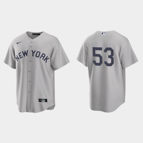 New York New York Yankees #53 Zack Britton Men’s Nike Gray 2021 Field of Dreams Game MLB Jersey Men’s