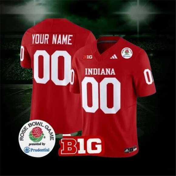 Mens Indiana Hoosiers Active Player Custom 2025 F.U.S.E. Rose Bowl Red Stitched Jersey