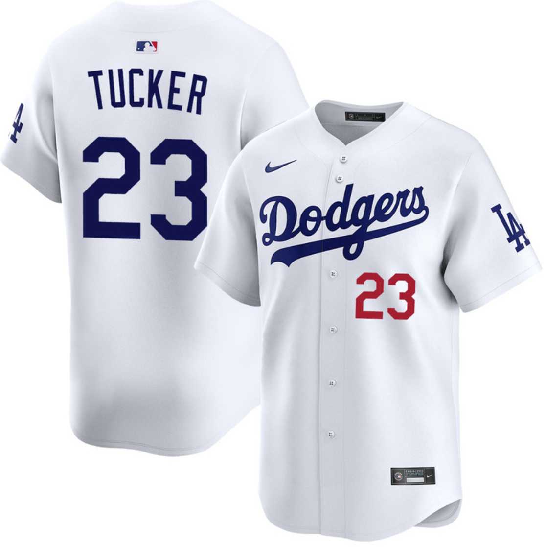 Mens Los Angeles Dodgers #23 Kyle Tucker White 2026 Home Limited Stitched Jersey Dzhi