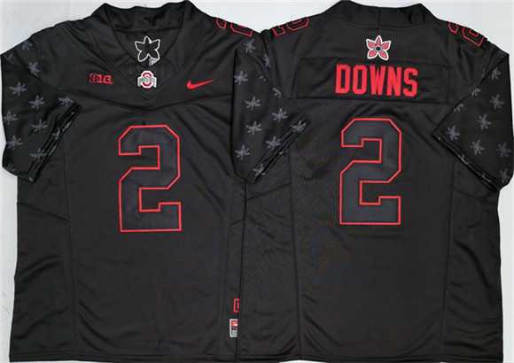 Mens Ohio State Buckeyes #2 Caleb Downs Black 2025 F.U.S.E. Limited Stitched Jersey