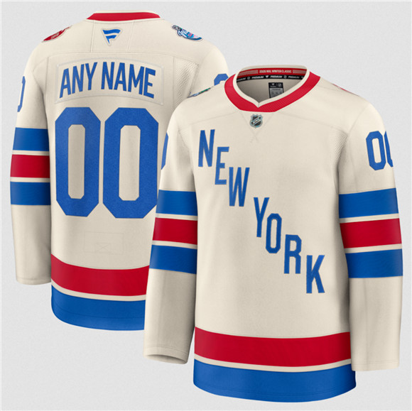 Mens New York Rangers Active Player Custom Cream 2026 Winter Classic Stitched Hockey Jersey