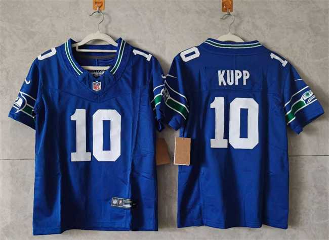 Womens Seattle Seahawks #10 Cooper Kupp Royal 2024 F.U.S.E Throwback Vapor Limited Stitched Jersey