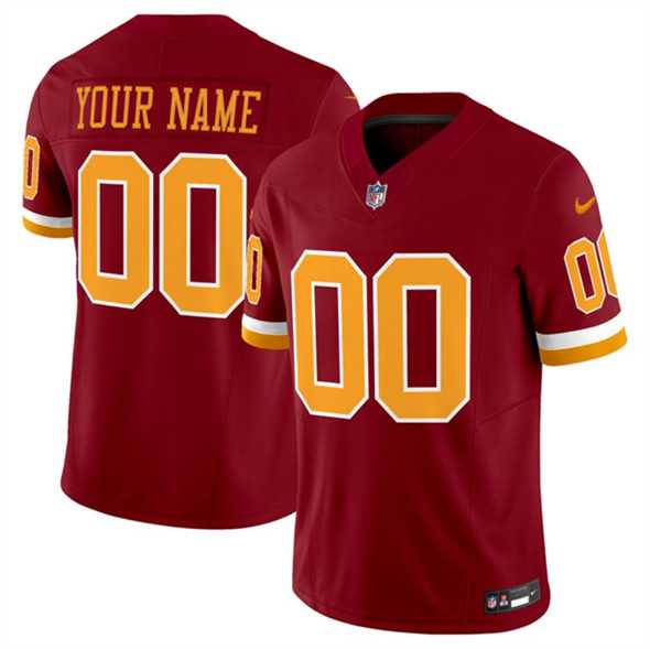 Mens Washington Commanders Active Player Custom Burgundy 2025 F.U.S.E. Throwback Limited Football Stitched Jersey