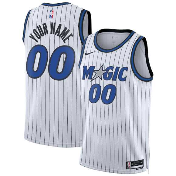 Mens Orlando Magic Active Player Custom White 2025 Association Edition Stitched Basketball Jersey