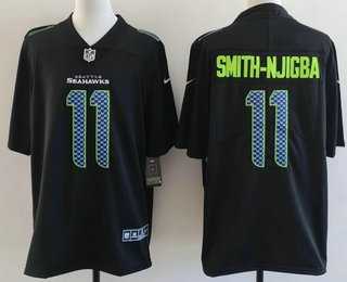 Mens Seattle Seahawks #11 Jaxon Smith-Njigba Limited Black Fashion Vapor Stitched Jersey