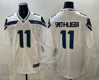 Mens Seattle Seahawks #11 Jaxon Smith Njigba Limited White Vapor Stitched Jersey