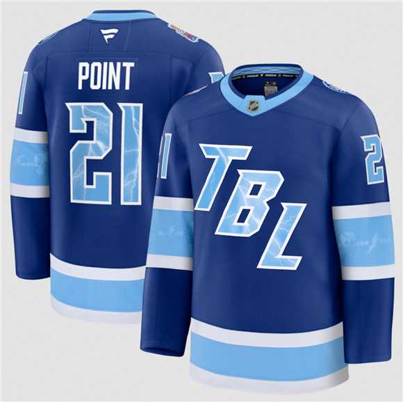 Mens Tampa Bay Lightning #21 Brayden Point Blue 2026 Stadium Series Stitched Jersey Dzhi