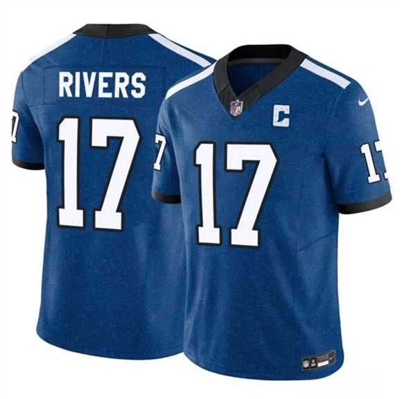 Mens Indianapolis Colts #17 Philip Rivers Blue 2025 F.U.S.E. Throwback Vapor Limited Stitched Jersey Dzhi