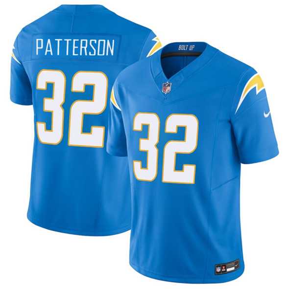 Mens Los Angeles Chargers #32 Jaret Patterson Blue 2025 F.U.S.E. Vapor Limited Stitched Jersey Dzhi