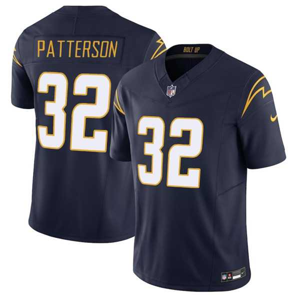 Mens Los Angeles Chargers #32 Jaret Patterson Navy 2025 F.U.S.E. Alternate Vapor Limited Stitched Jersey Dzhi