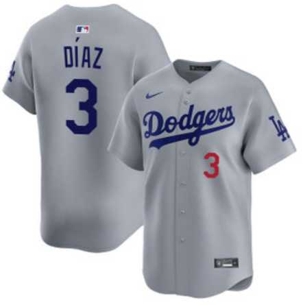 Mens Los Angeles Dodgers #3 Edwin Diaz Royal Limited Stitched Jersey Dzhi