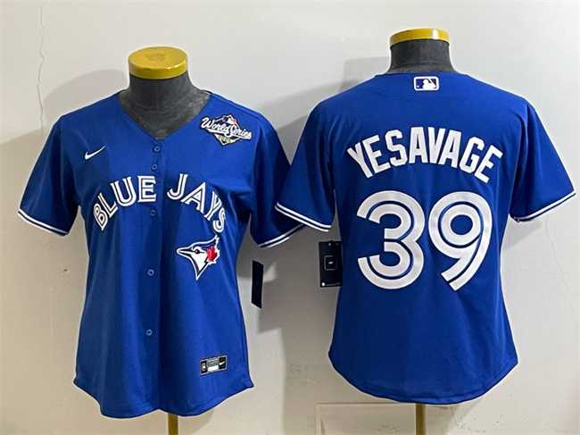 Womens Toronto Blue Jays #39 Trey Yesavage Royal 2025 World Series Cool Base Stitched Jersey(Run Small)