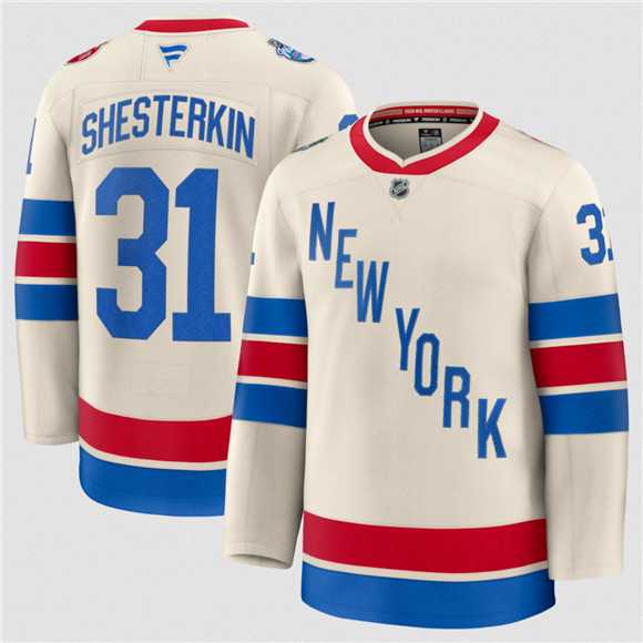 Mens New York Rangers #31 Igor Shesterkin Cream 2026 Winter Classic Stitched Hockey Jersey Dzhi