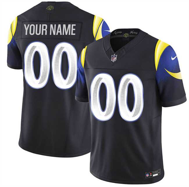 Mens Los Angeles Rams Active Player Custom Midnight Blue 2025 F.U.S.E. Rivalries Vapor Limited Football Stitched Jersey