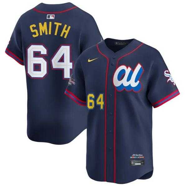 Mens American League #64 Shane Smith Navy 2025 All-Star Edition Limited Stitched Baseball Jersey
