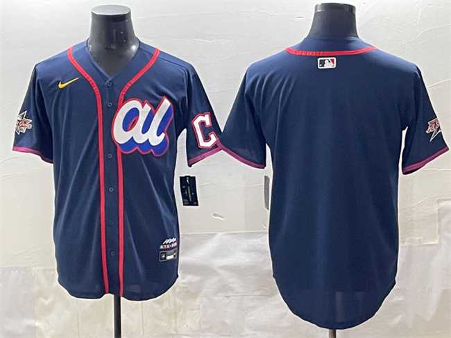 Mens American League Cleveland Guardians Blank Navy 2025 All-Star Edition Limited Stitched Baseball Jersey