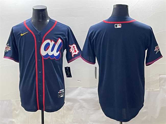 Mens American League Detroit Tigers Blank Navy 2025 All-Star Edition Limited Stitched Baseball Jersey