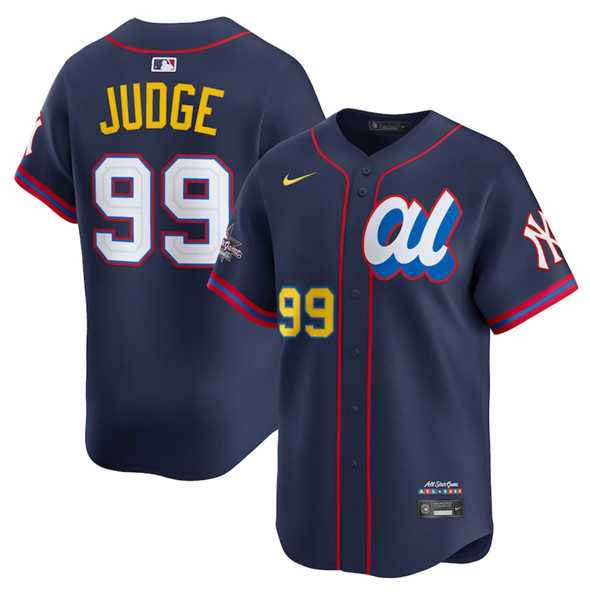 Mens American League #99 Aaron Judge Navy 2025 All-Star Edition Limited Stitched Baseball Jersey