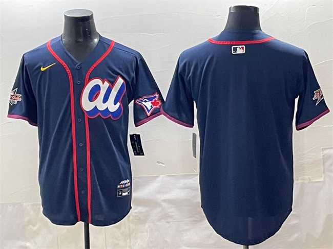 Mens American League Toronto Blue Jays Blank Navy 2025 All-Star Edition Limited Stitched Baseball Jersey