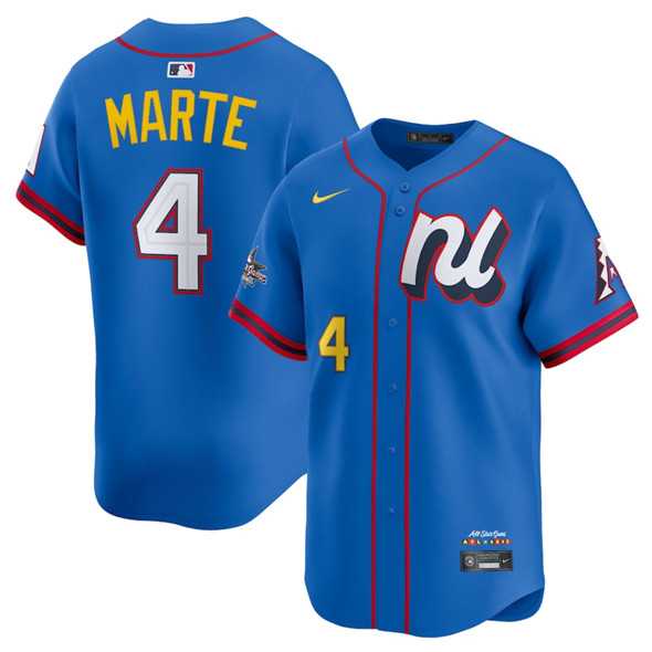 Mens National League #4 Ketel Marte Blue 2025 All-Star Edition Limited Stitched Baseball Jersey