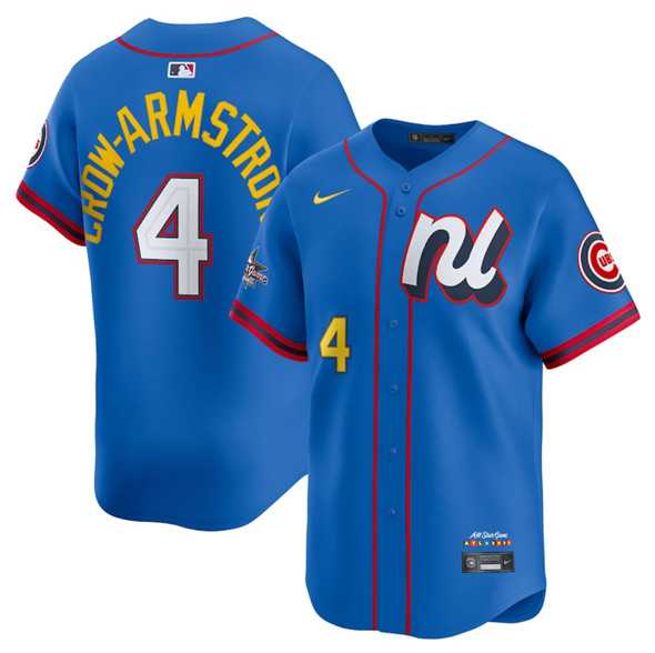 Mens National League #4 Pete Crow-Armstrong Blue 2025 All-Star Edition Limited Stitched Baseball Jersey