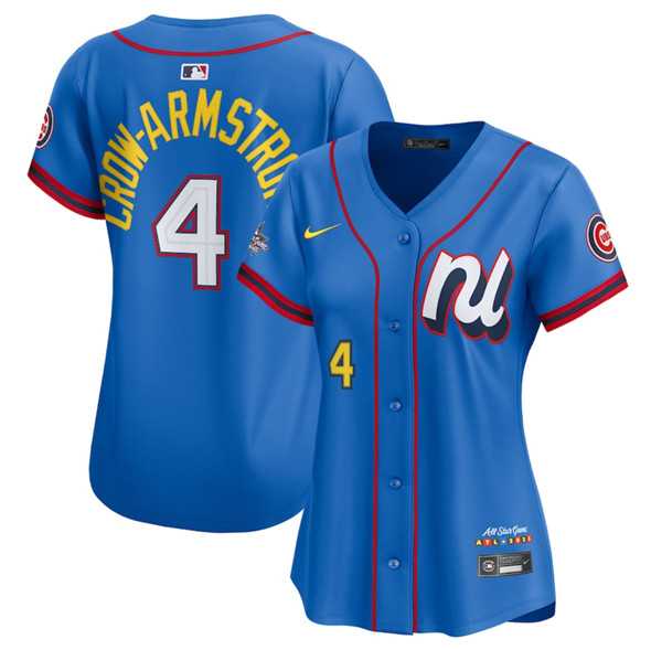 Womens National League #4 Pete Crow-Armstrong Blue 2025 All-Star Edition Limited Stitched Baseball Jersey(Run Small)